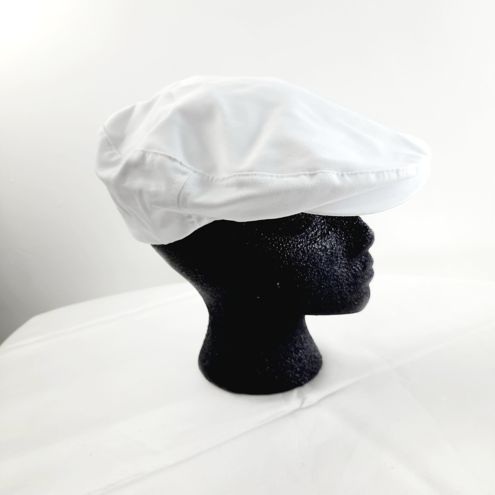 Classic White Men's Flat Cap